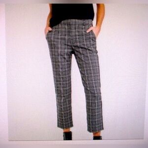 Abercrombie & Fitch Simone Plaid High Rise Ankle Pants,Sz Medium